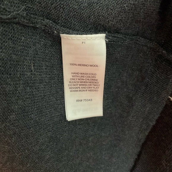 Cynthia Rowley Sweater Dress | 100% Merino Wool | Knot | Gray | Small - Picture 9 of 9